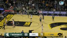 No. 11 Iowa women extend win streak to 6, end No. 15 Michigan State's at 9 with 75-68 victory