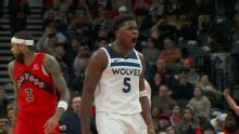 Edwards scores 30 points as Timberwolves rally for 5th win in six games, beat Raptors 128-126