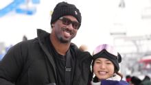 Myles Garrett joins Chloe Kim at the Olympics