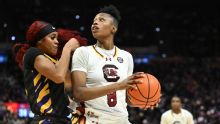 No. 3 South Carolina beats No. 6 LSU 79-72, extending winning streak against the Tigers to 18 games