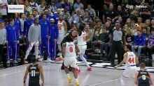 Knicks rout the Nuggets 142-103 as Denver guard Murray leaves with a sprained ankle