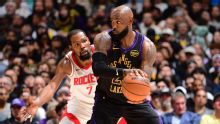 LeBron scores 28, leads short-handed Lakers past Durant's Rockets again 101-94 for 2-0 series lead