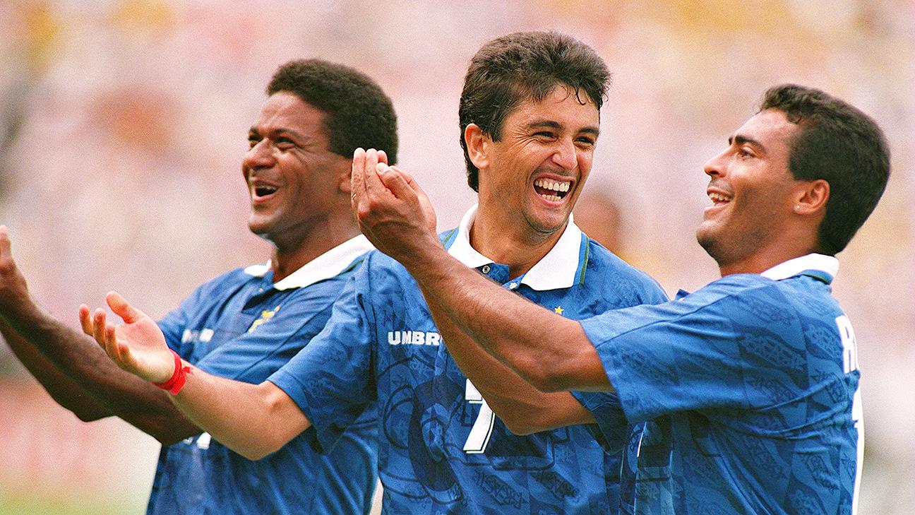 Bebeto's "rock the baby" celebration was a feature at the 1994 World Cup.