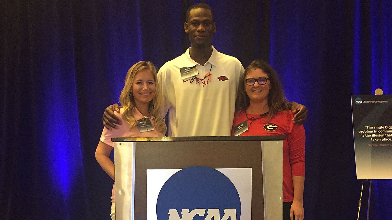 Kingsley, Brick participate in NCAA student-athlete forum