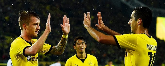 Marco Reus hits hat trick as Dortmund destroy Odds, advance to group stage