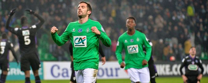 St Etienne find winner in 120th minute to beat Ajaccio in Coupe de France