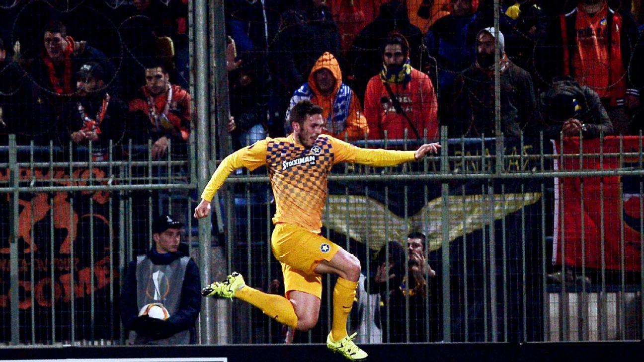 Asteras striker Apostolos Giannou