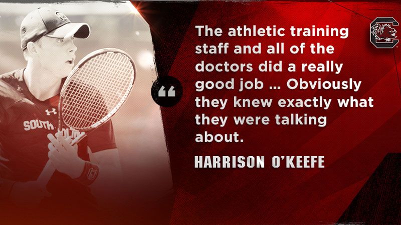 O'Keefe bouncing back for Gamecock Tennis