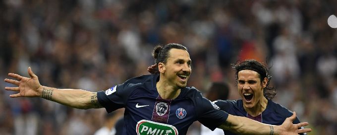 Zlatan Ibrahimovic scores brace in farewell as PSG win Coupe de France