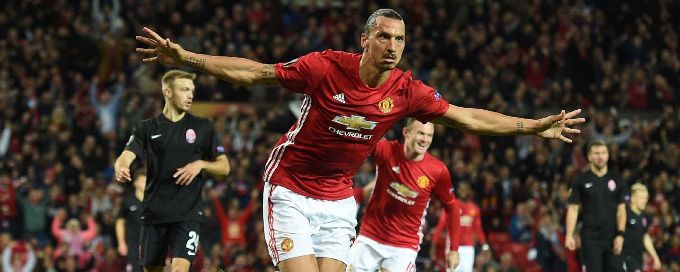 Zlatan Ibrahimovic lifts Man United as Inter lose again in Europa League