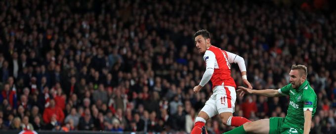 Mesut Ozil hits hat trick as Arsenal hammer Ludogorets Razgrad