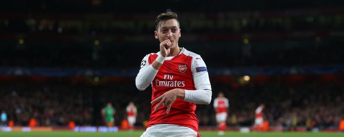 Ozil earns perfect 10 after bagging first career hat trick
