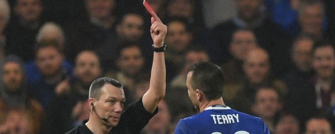 Pedro stars, Terry sent off as Chelsea easily advance past Peterborough