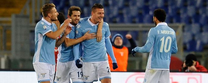 Lazio set up quarterfinal against Inter Milan; Cesena stun Sassuolo