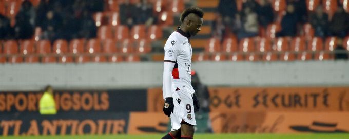 Mario Balotelli sent off but Nice still win to move second in Ligue 1