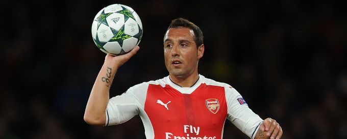 Arsenal's Santi Cazorla trains with former club Real Oviedo