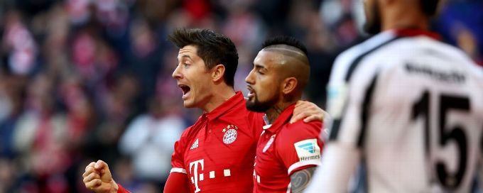 Bayern Munich go 10 clear with Eintracht win; Leipzig, Dortmund lose