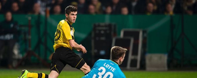 Christian Pulisic sparks Dortmund to DFB Pokal win over Lotte