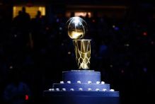 NBA brings back trophy image, script logo for Finals courts