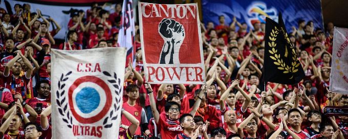 Guangzhou Evergrande fined, given suspended ban for 'British dogs' sign