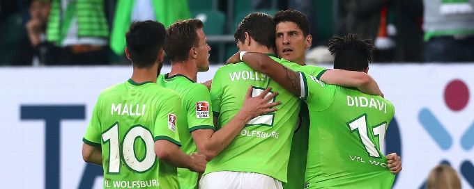 Wolfsburg edge Braunschweig in first leg of relegation playoff
