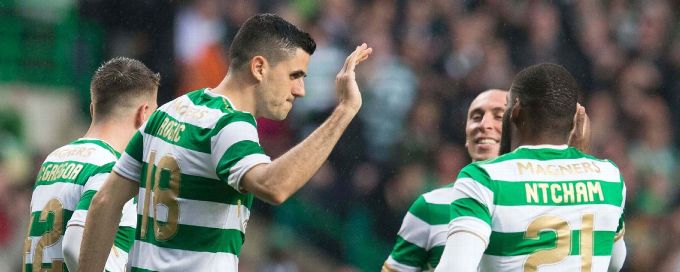 Scott Sinclair scores twice as Celtic ease past Linfield