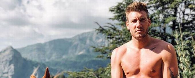 Nicklas Bendtner celebrates birthday with shirtless horseback glamour shot