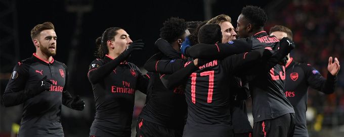 Arsenal cruise past Ostersunds in Europa League first leg