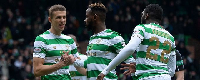 Moussa Dembele at the double as Celtic cruise past Greenock Morton