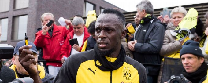 Usain Bolt training with Norwegian side Stromsgodset after Manchester United, Borussia Dortmund trials