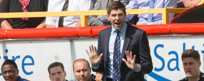 Steven Gerrard denied win in first Rangers game by late Aberdeen goal