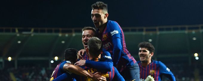 Barcelona beat Cultural Leonesa in Copa del Rey with Clement Lenglet header