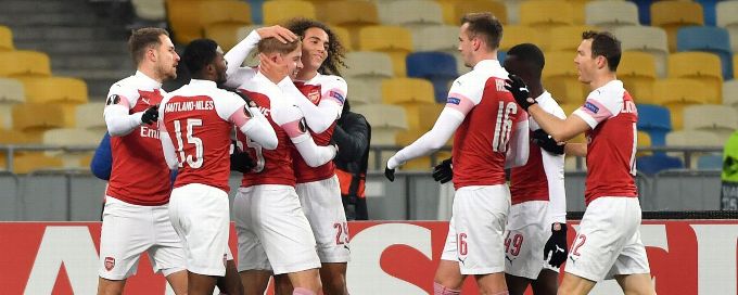 Arsenal youngsters thrash Vorskla to stay top of Europa League Group E