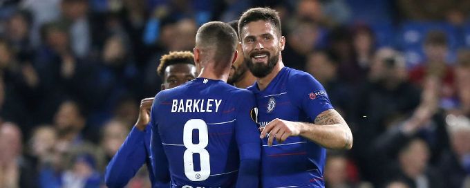 Olivier Giroud double keeps Chelsea perfect with 4-0 win against PAOK