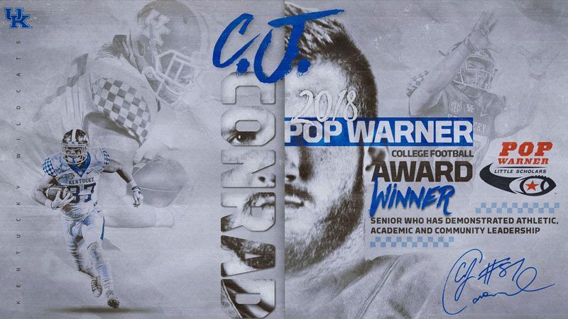 Conrad wins Pop Warner National College Football Award