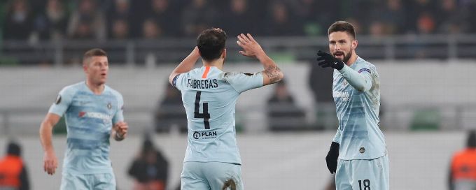 Sensational Giroud free kick earns Chelsea draw vs. Vidi in Europa League