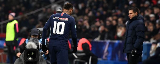 PSG's Neymar re-injures right foot, taken to hospital after cup win against Strasbourg