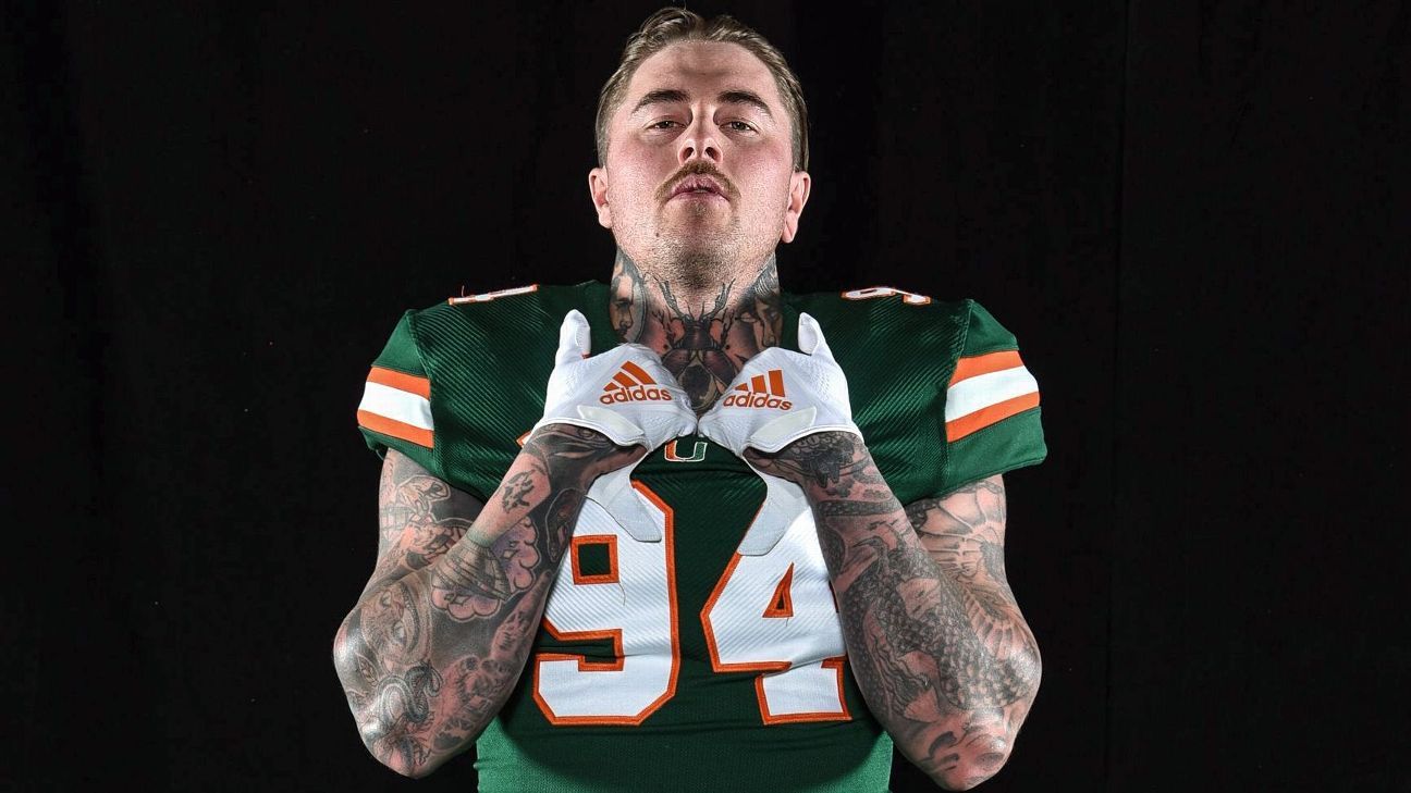 Miami punter&#039;s tattoos, size create viral sensation