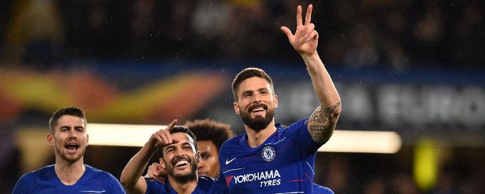 Chelsea score three in win against Dynamo Kiev in Europa League round of 16