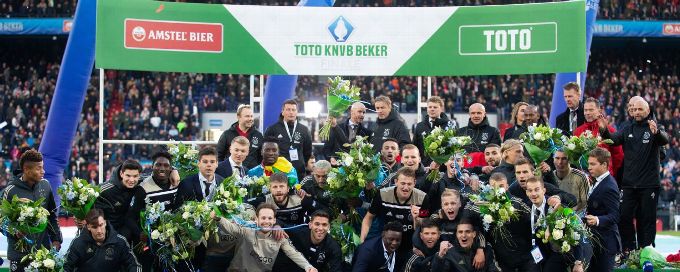 Ajax complete first leg of potential Treble with KNVB Cup win