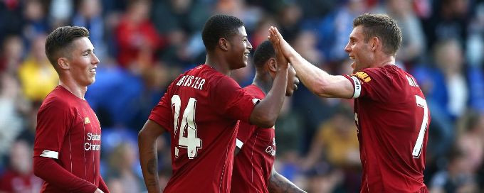 Brewster nets brace in Liverpool's warmup win
