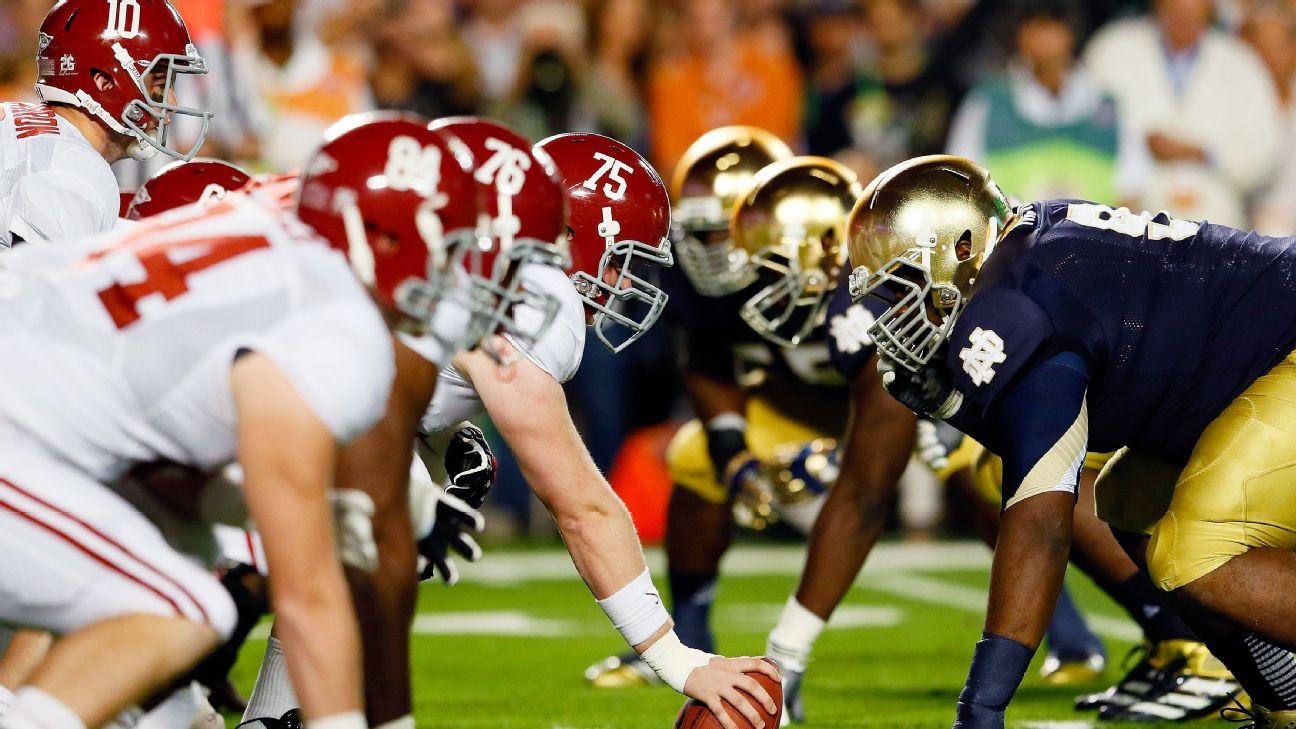 Alabama and Notre Dame have been the standard for college football's 150 years.