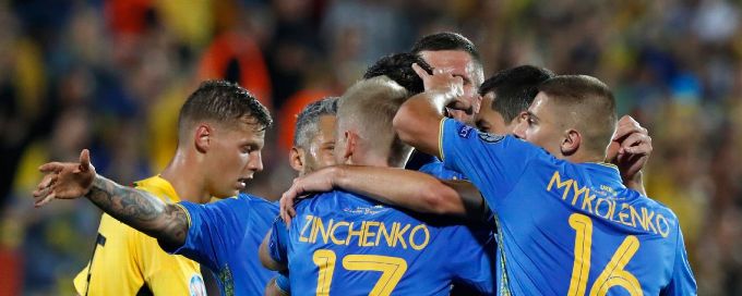 Ukraine thump Lithuania to surge clear in Group B