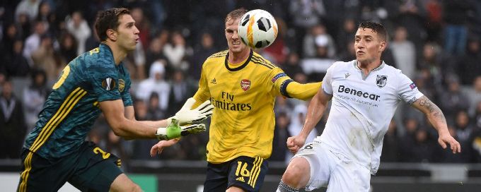 Arsenal concede in stoppage time to draw with Vitoria Guimaraes in Europa League