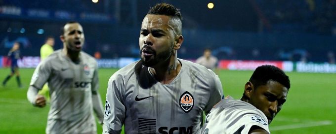 Shakhtar score twice in stoppage time in 3-3 draw at Zagreb