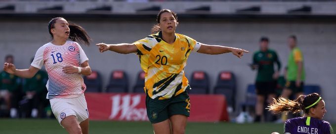 Australia's Sam Kerr continues scoring run with match-winning brace vs. Chile