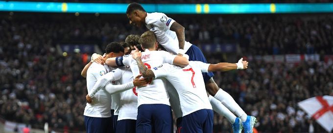 Harry Kane's hat-trick sees England book spot for Euro '20 in 7-0 rout