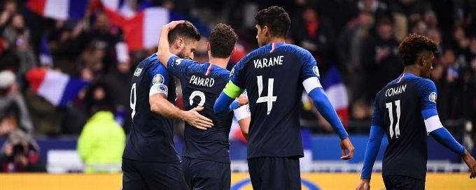 Giroud spot kick gives France hard-fought win over Moldova
