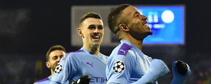 Gabriel Jesus' hat trick helps Manchester City wrap up UCL group stage with win