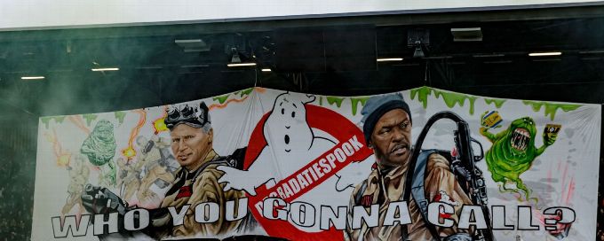 ADO Den Haag reveal awesome Pardew 'Ghostbusters' banner